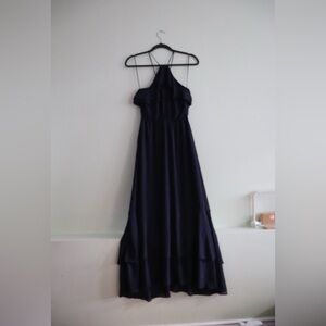H&M Navy Halter Maxi Dress